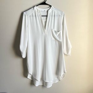 BOGO Lush XS Ivory Oversized Tab Sleeve Tunic Blouse